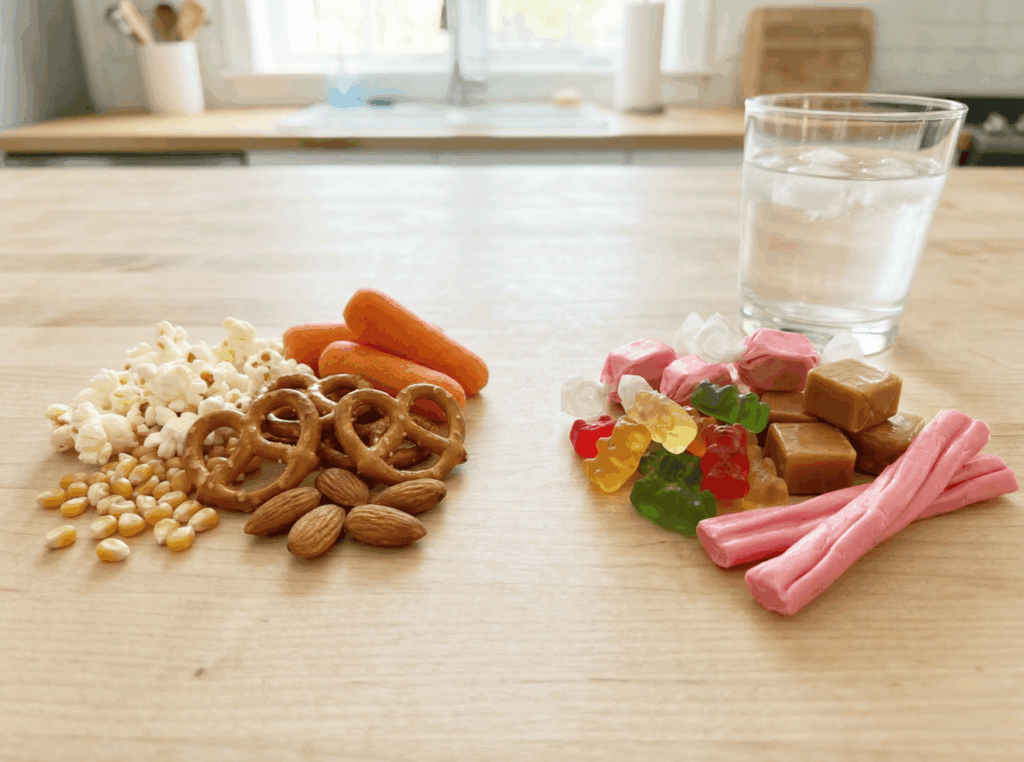 Crunchy foods, sticky candies, and ice-cold water can irritate or damage a tooth that has recently undergone a root canal.