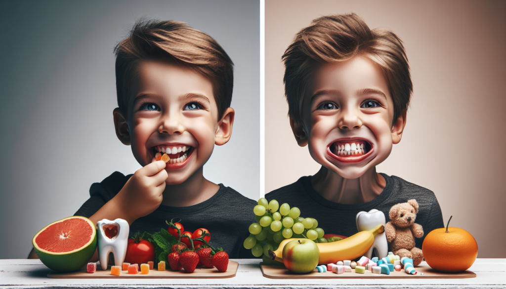 Young child smiling showing healthy teeth during pediatric dental checkup exam