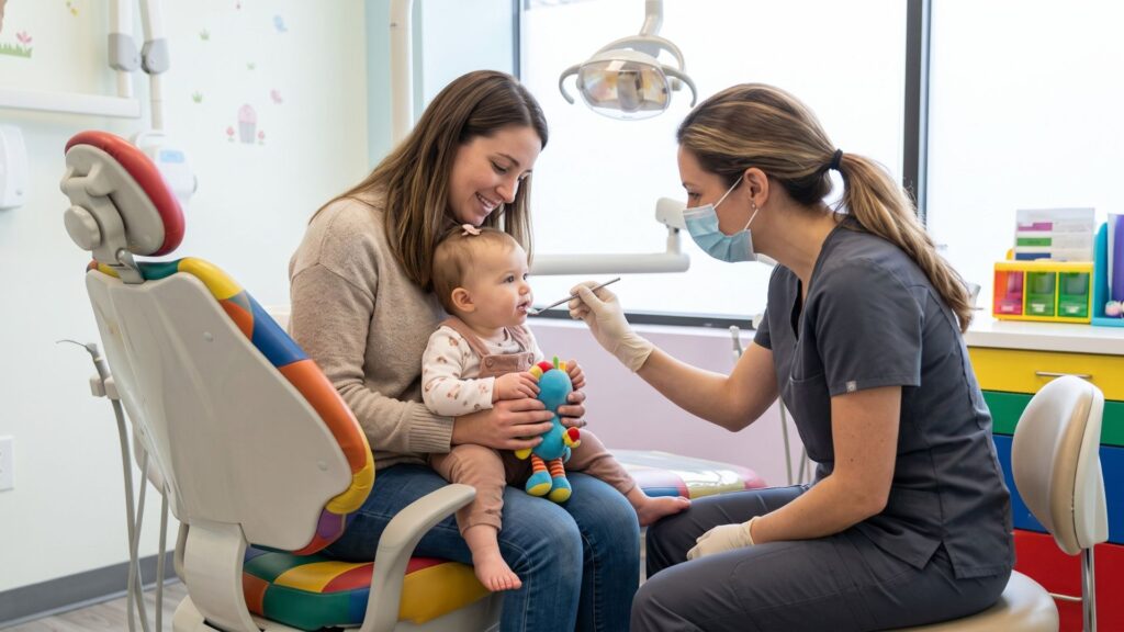 Parent calling pediatric dentist for a child dental emergency in Westchester.