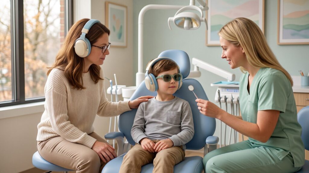 Autism-friendly pediatric dental visit in White Plains.